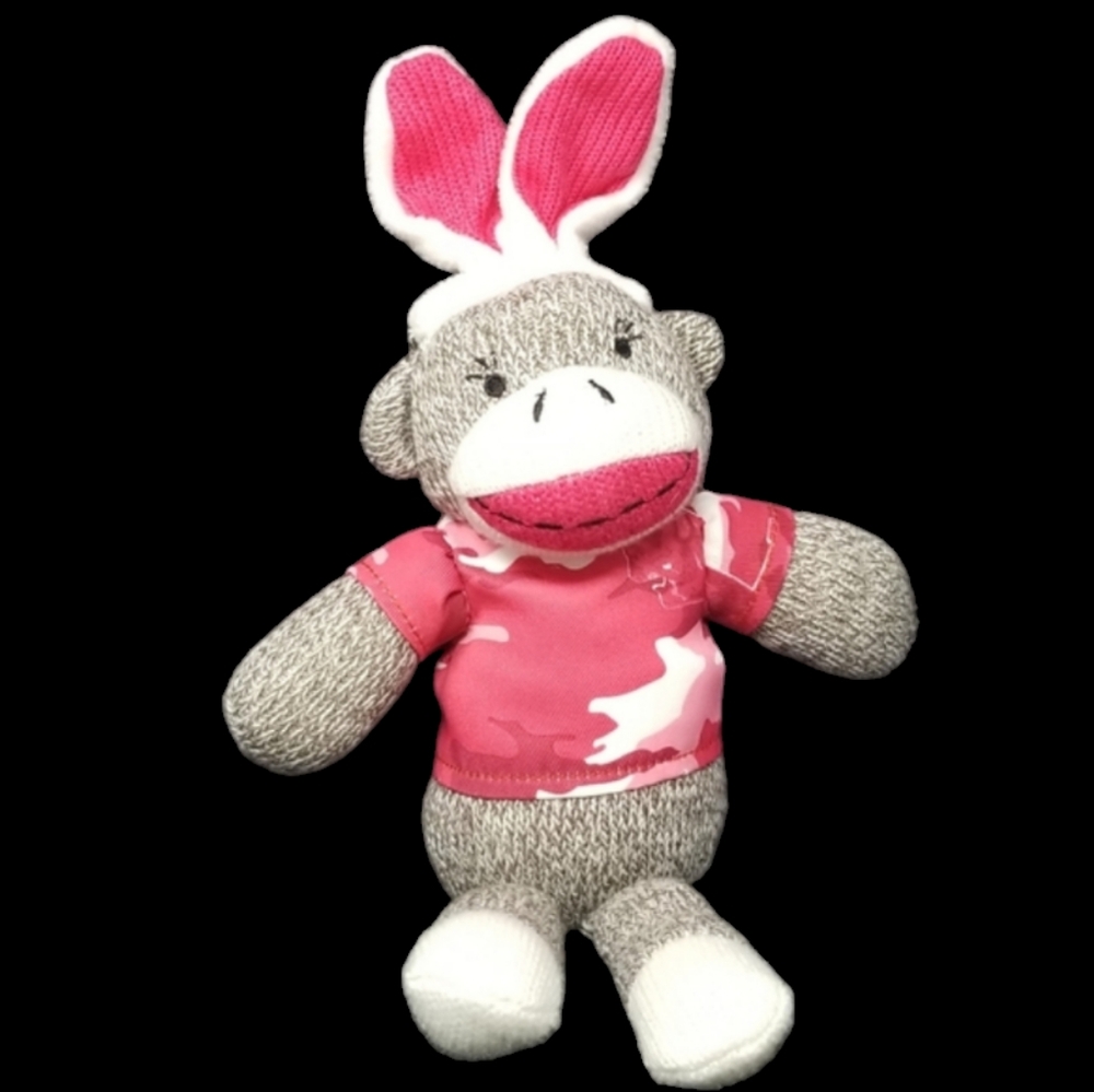 SOCK MONKEY BUNNY EARS CAMOFLAUGE SHIRT BY DAN DEE